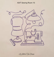 Redwork Sewing Room Set of 12 Designs