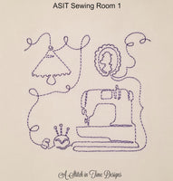 Redwork Sewing Room Set of 12 Designs