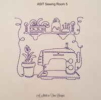 Redwork Sewing Room Set of 12 Designs