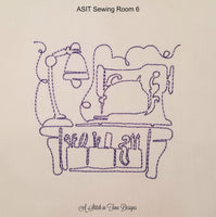 Redwork Sewing Room Set of 12 Designs