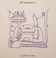 Redwork Sewing Room Set of 12 Designs