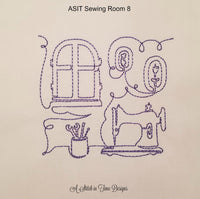 Redwork Sewing Room Set of 12 Designs