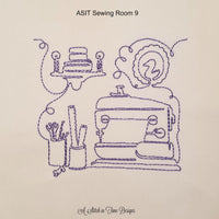 Redwork Sewing Room Set of 12 Designs