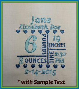 4x4 Birth Announcement Template