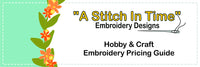 Hobby and Craft Embroidery Pricing Guide
