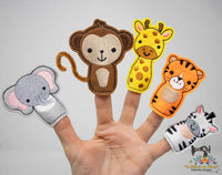 ITH Finger Puppets - Safari Set with Storage Pouch