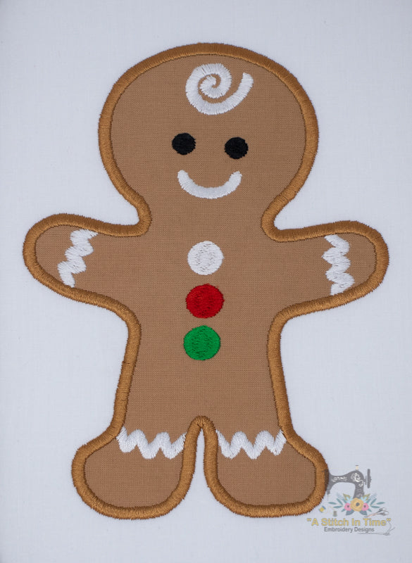 Gingerbread Man Applique