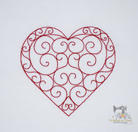 Redwork Heart Set