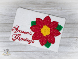 ITH Poinsettia Mug Rug