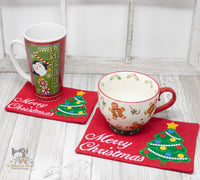 ITH Christmas Tree Mug Rug 2