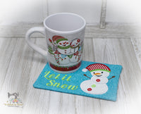 ITH Snowman Mug Rug