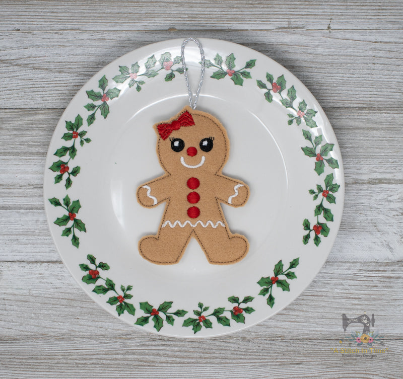 ITH Gingerbread Girl Cookie Ornament