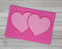 ITH Sweetheart Mug Rug Set  with Applique Hearts