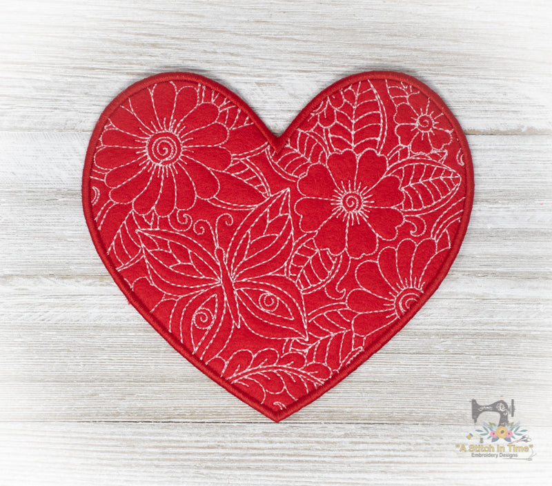 ITH Quilted Heart Mug Rug