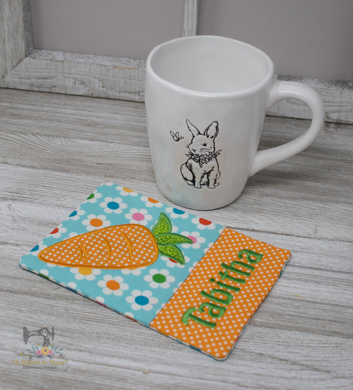 ITH Carrot Mug Rug| A Stitch in Time Embroidery Designs