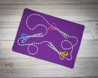 ITH Scissors Mug Rug