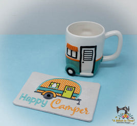 ITH Happy Camper Mug Rug