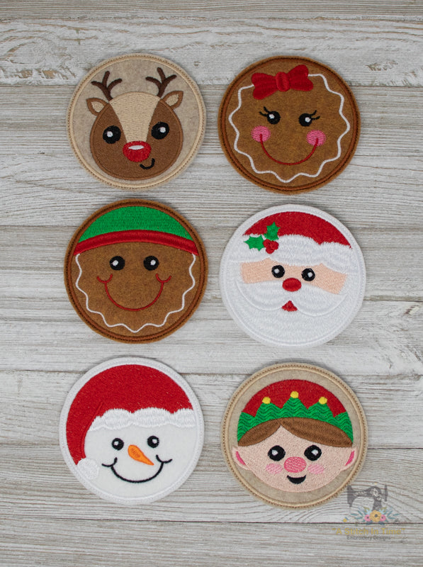 ITH Christmas Coasters Set of 6  A Stitch in Time Embroidery Designs
