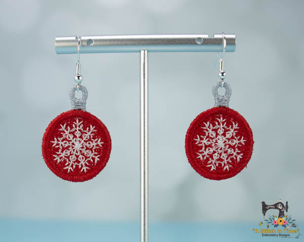 Football FSL Earrings - Freestanding Lace Earring Design - In the Hoop  Embroidery Project American Football