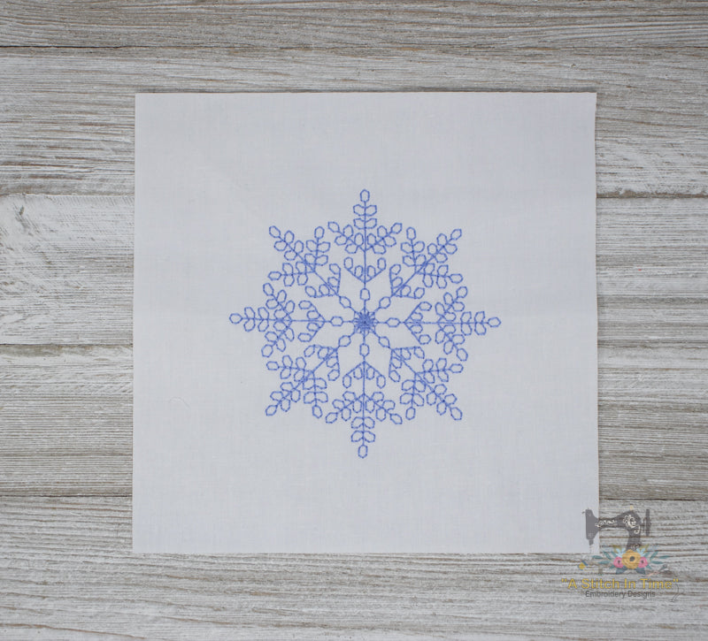 ITH filigree SMALL snowflake 04 embroidery design