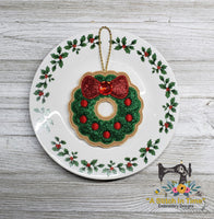 ITH Iced Christmas Wreath Cookie Ornament